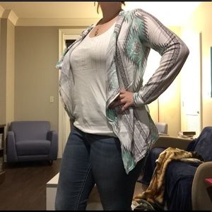 Tribal print cardigan
